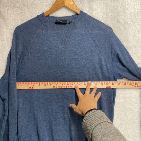 Paul Smith Sweater Medium Blue Merino Wool Silk Cashmere Blend Made in Italy - Picture 2 of 10